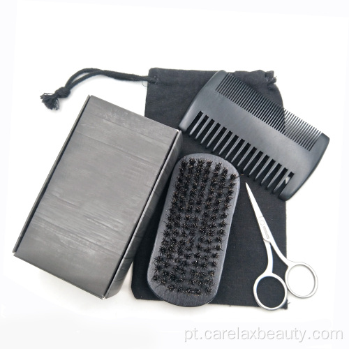 Kit de corte de barba preto preto